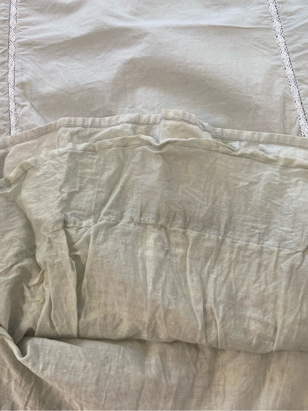 Vintage Cotton Muted Gray Maxi Skirt with Embroidery some defects women's size S - Picture 5 of 13